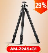 SIRUI Heavy-Duty Carbon Fiber Tripod, 59.8” Pro Tripod with Low Center of Gravity Ball Head, 44lb...