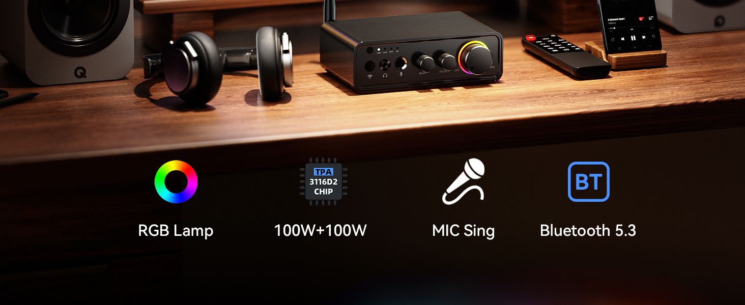 amplifier home audio;bluetooth amp;stereo receivers