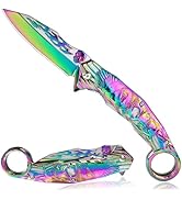 Vividstill Pocket Knife for Men, Cool Folding Knife With Titanium Plated 3D Eagle & Skull, Great ...