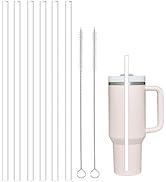 WK ieason Replacement Straws for Stanley Owala 40 oz 30 oz Cup Tumbler, 6pcs 12 Inch Long Plastic...