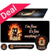 iCasso Black Dumpster on Fire Accessories Themed Stuff,It’s Fine I’m Fine Everything is Fine, Fun...