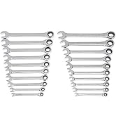 GEARWRENCH 20 Pc. Ratcheting Combination Wrench SAE/Metric - 35720A-02