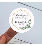 Custom Party favors stickers, Clear envelope circle labels personalized address, wedding favours ...