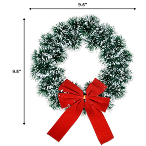 9.5-inch diameter Festive Christmas Wreaths