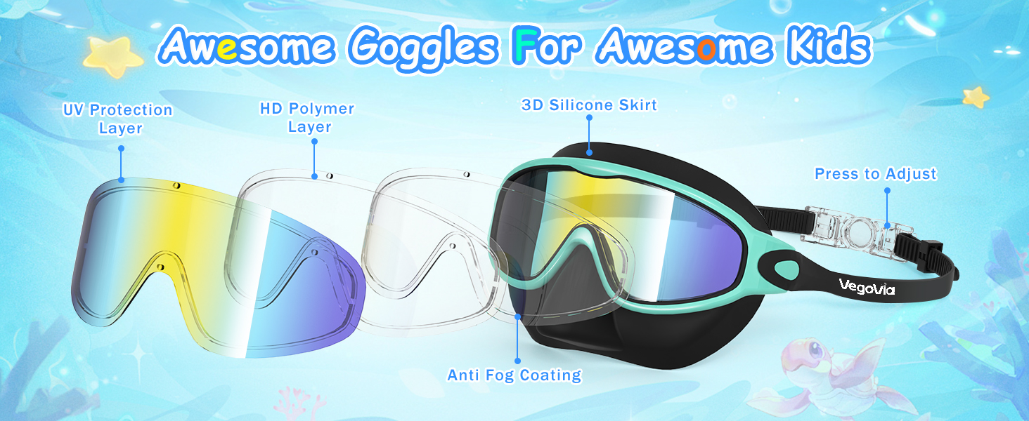 kids goggles with nose cover