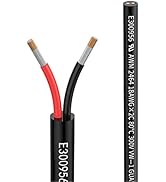 Matugajp 18 Awg 0.8mm² 18/2 Gauge Electrical Wire 2 Conductor Extension Cable 50foot UL2464 DC 5V...