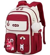 Armbq Red Backpack for Girls - Teens School Backpack - Kids Bookbag for Elementary Middle School ...