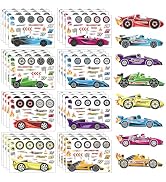 32 Sheets Make a Face Race Car Stickers for Kids Make Your Own Race Car Stickers Sheets Racing Th...