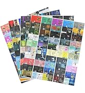 200PCS Mini Book Cover Stickers for Anxiety Bookshelf, 1:12 Miniatures Front and Back Cover Stick...