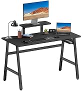 UPGRAVITY Height Adjustable Computer Desk - 47" Gaming Desk, Small Home Office Desk with Monitor ...