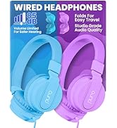 Puro Sound Labs Wired Headphones for Kids - Volume-Limiting, Adjustable Mic & Compatible with Sma...