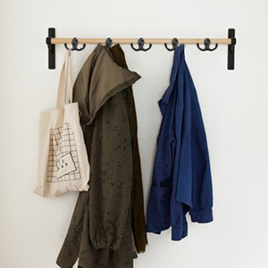 Homanu Heavy Duty Double Prong Coat Hooks Wall Mounted