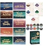 Decorably 50 Pack Gold Foiled Employee Appreciation Cards with Envelopes & Stickers - Blank Insid...