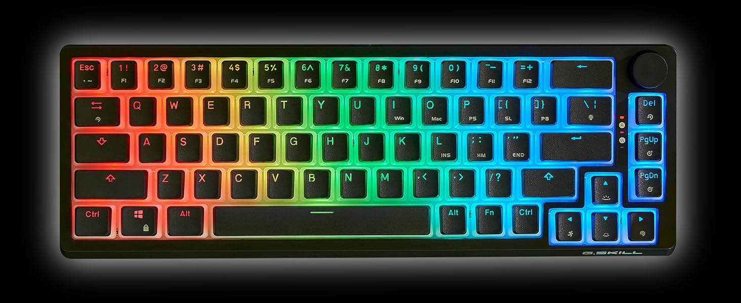 km250 rgb 65% 67-key compact mechanical keyboard hero image large