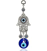 BCS Evil Eye Wall Decor 2.5''W x 8.2''L Metal - Glass Turkish Greek Nazar Amulet Good Luck & Prot...