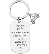 PLwelth New Driver Keychain for Couples Drive Safe Keyring for Boyfriend Girlfriend Gift for Her ...