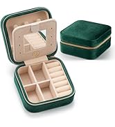 Plush Velvet Jewelry Travel Case,Small Jewelry Box,Traveling Jewelry Organizer,Portable Jewellery...