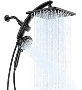 Veken 10" Square Shower Head with Handheld,Multi-pattern,Power Jet,Magnetic | 8-Function Rainfall...