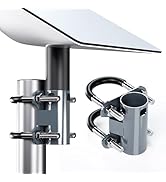 YaCeSyn Universal U-Bolt Clamp Antenna Mount Bracket for Starlink V2 Pipe Adapter, Adjustable Hea...