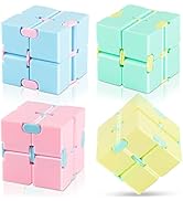 Infinity Cube Toy 4 Pack Puzzle Cube for Kids Adult Stress Anxiety Relief Magic Puzzle Flip for A...