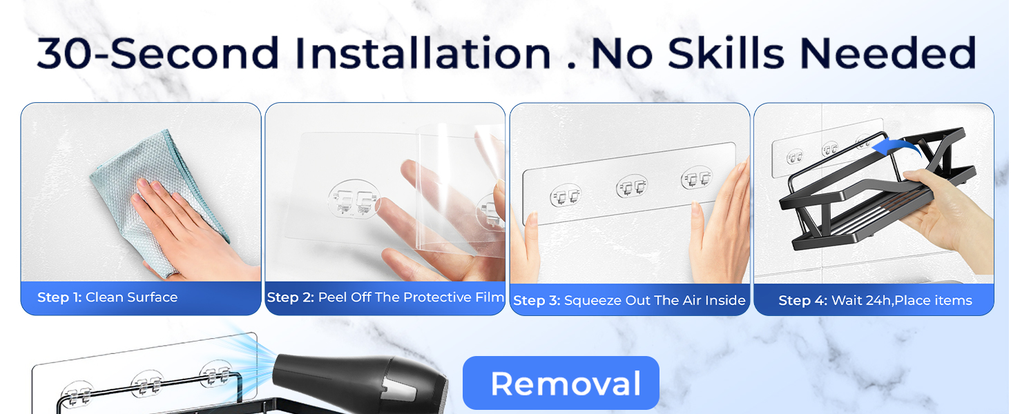Shower Caddy Adhesive Replacement Hooks