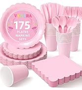 pink paper plates