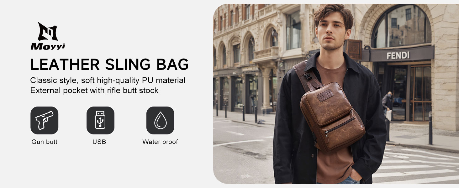 Sling bag for men crossbody
