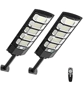 Ehowdin 2Pack 6500K Solar Street Lights Outdoor Dusk to Dawn, 240PCS 5730LEDs Solar Light Outdoor...
