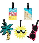 Mziart Cute Luggage Tags for Women Men, Summer Beach Bag Tags Unique Travel Baggage Tags Suitcase...