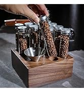 KNODOS Single Dose Coffee Bean Storage Tubes Espresso Bean Cellar 12pcs One-Way Exhaust Valve Lid...