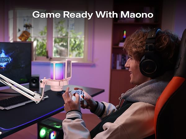pc microphone for gaming pink