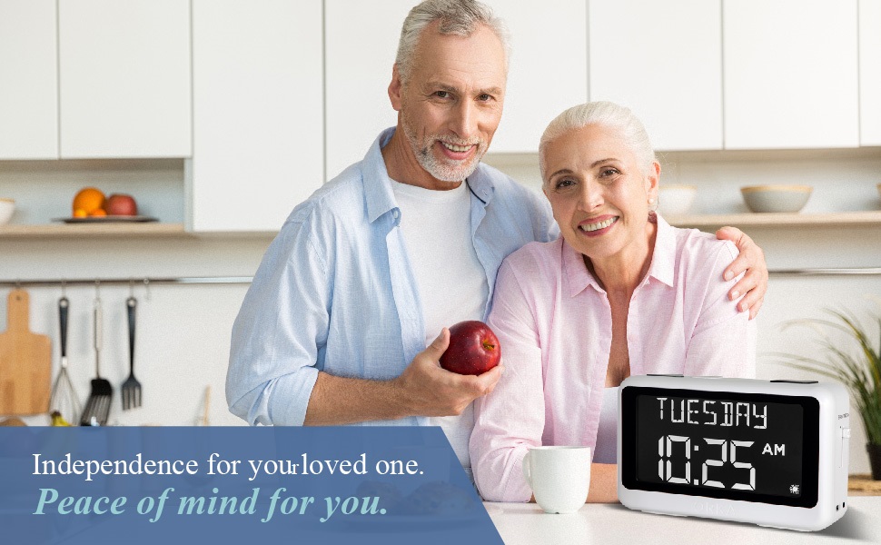 digital alarm clock, desk clock, table clock, digital clock large display, day clock