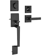RAFECIEE Front Door Handle and Deadbolt Set - Exterior Entry Door Handleset with Lever, Reversibl...