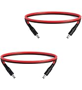 1.6FT 5.5mm x 2.1mm 14AWG Male to Male Connector Cable DC Power Extension Cord 5521 Connector for...