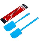 2 Pcs Silicone Scraper Set, Food Grade Rubber Scraper, Upgraded Sturdy Handle Set, Heat Resistant...