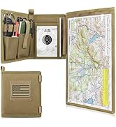 LIVANS Tactical Pouch Military Map Case Holder Army Foldable Map Storage Pouch Multifunctional fo...
