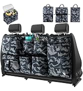 Car Trunk Organizer with Cooler, Hanging Car Organizers and Storage with Large Pockets, Zippers D...