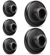 KOVOSCH 5 Pack Concave Wall Door Bumper Stop Black – 2-1/2” Outside Diameter Stainless Steel Cove...
