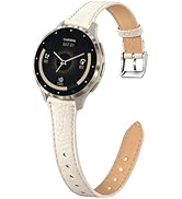 Slim Leather 22mm Band Compatible with Garmin Venu 3 Watch Bands/Venu 4 45mm/Venu 2, Lychee Grain...