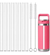 Dakoufish Reusable Replacement Straws For YETI Rambler Jr 18 oz Bottle | 8PCS BPA-Free Reusable P...