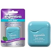 BrightWorks Soft Slide Dental Floss, for Tight Spaces and Extra Comfort, 43.7 Yards (Pack of 4)