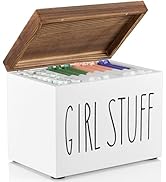 DRASTAR Tampon Holder for Bathroom, Feminine Product Organizer, Pad Organize Case with hinged lid...