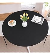HOMOHEINI Round Tablecloth with Elastic, Fitted Table Cloths for 45"-56" Tables,Stretch Spandex W...