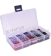 BEADNOVA Satin Pearls Beads for Crafts Tiny Loose Glass Imitation Pearls for Jewelry Making (4mm,...
