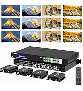 Arvitek 4K 4 in 12 Out HDMI Extender Matrix with Web GUI, HDMI Matrix Splitter/Switcher 4K@60Hz O...