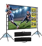 180 inch Projector Screen and Stand, 15FT Large Indoor Outdoor Movie Projection Screen 4K HD 16: ...