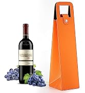 RYDDOY Wine Gift Bag, Reusable Leather Wine Tote Carrier, Single Bottle Champagne Beer Gift Bags ...
