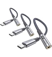 MOSWAG USB Type C to 3.5mm Headphone Jack Adapter, Audio Adapter USB C to Aux Dongle Cable Cord f...