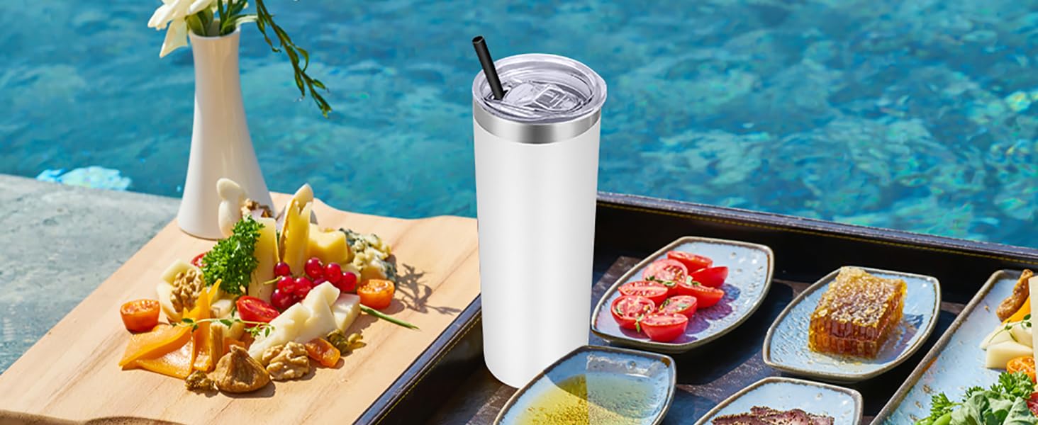 Vegond 20 oz skinny tumbler for travel