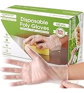 Keppi 600 Pack Disposable Food Prep Gloves – Clear Polyethylene, Latex- BPA & Powder-Free – Bulk ...
